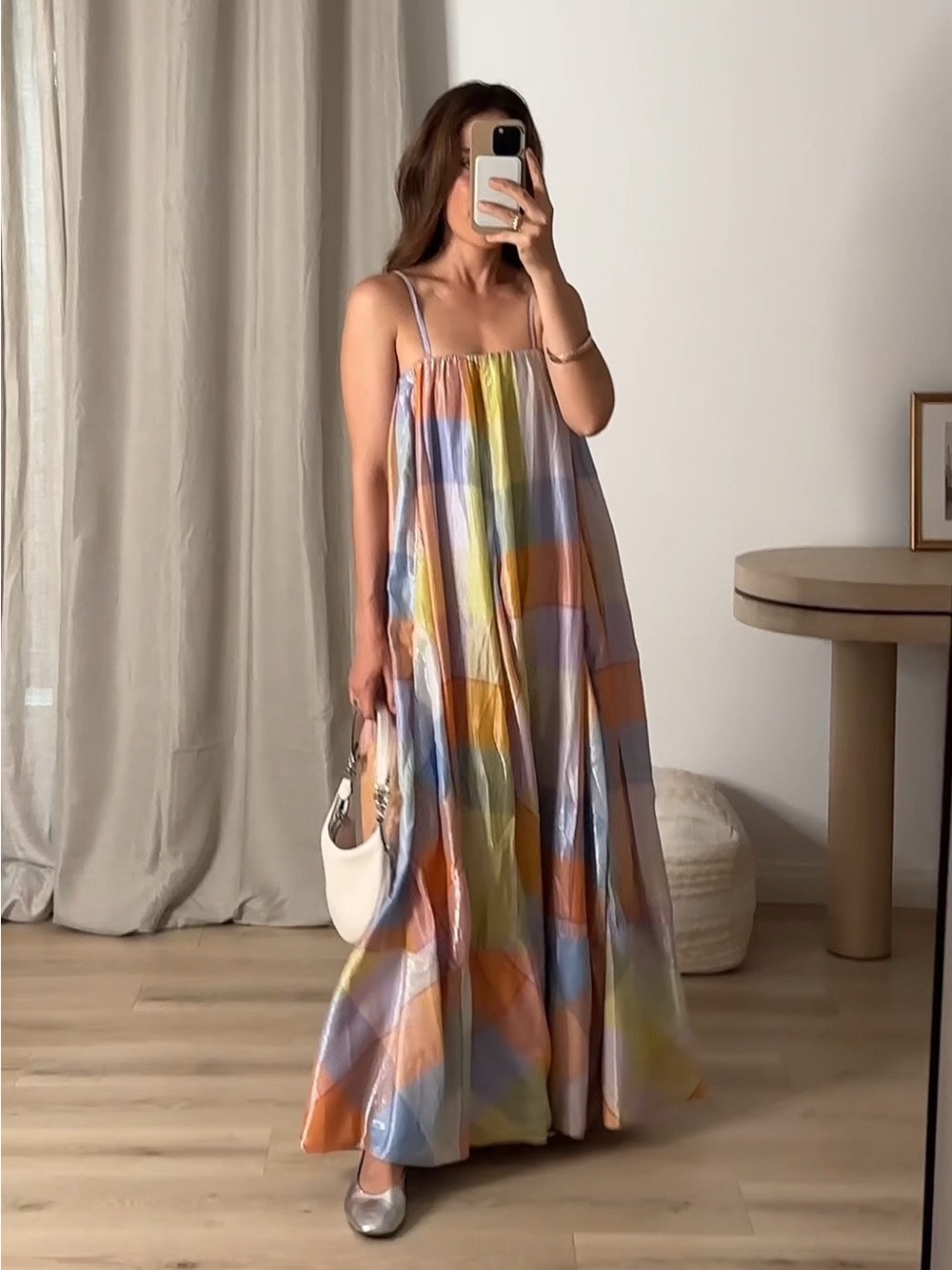 Pilcro Anthropologie Iridescent Patchwork Maxi Dress XS NWT - Picture 11 of 13